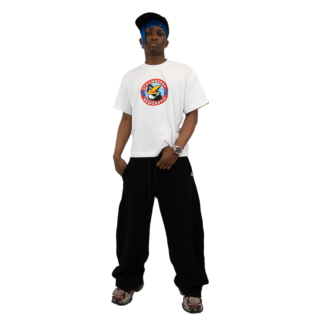 White - Lads Magpie Mascot Graphic T-Shirt