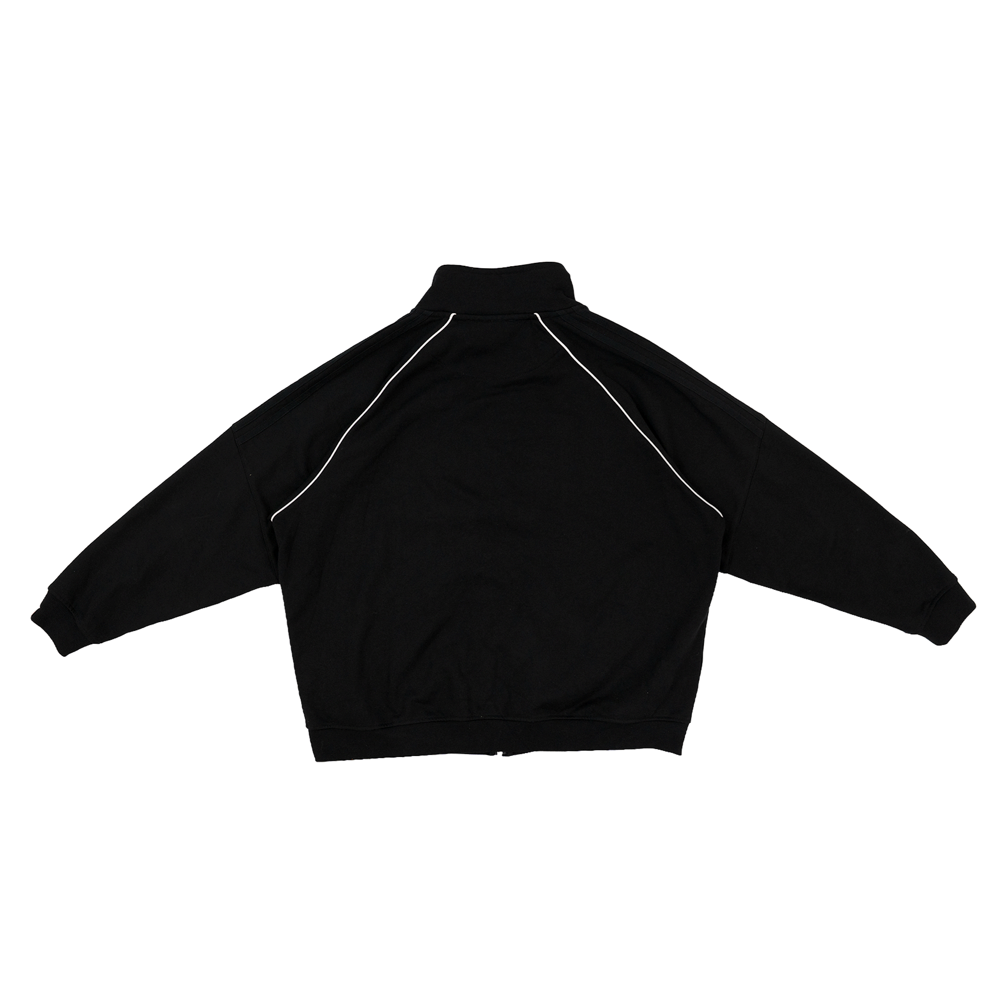 Black - Lads Reflective Striped Oversized Track Jacket