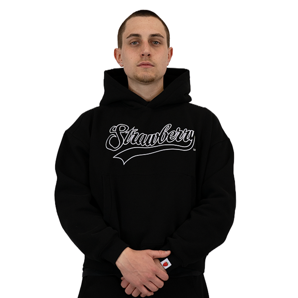 Black - Lads Boxy Cropped Hoddie
