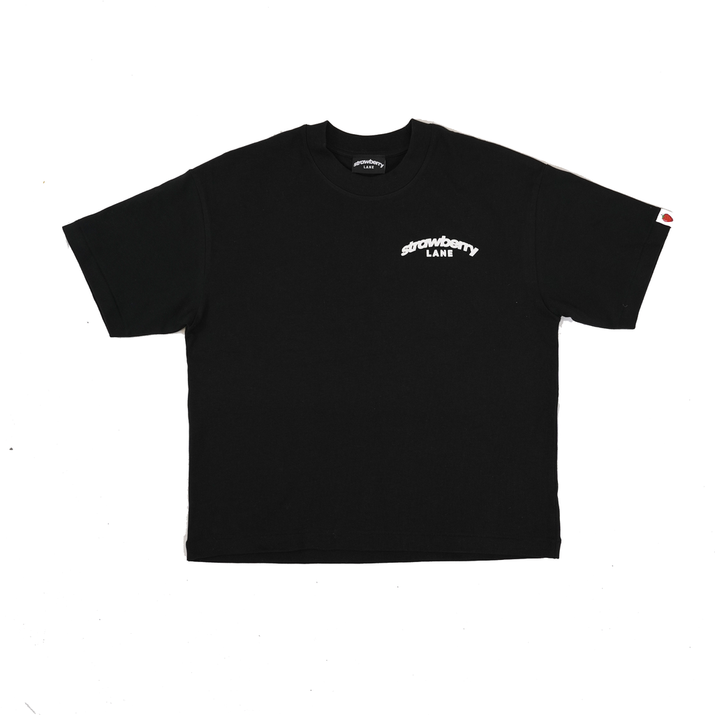 BLACK STAPLE TEE