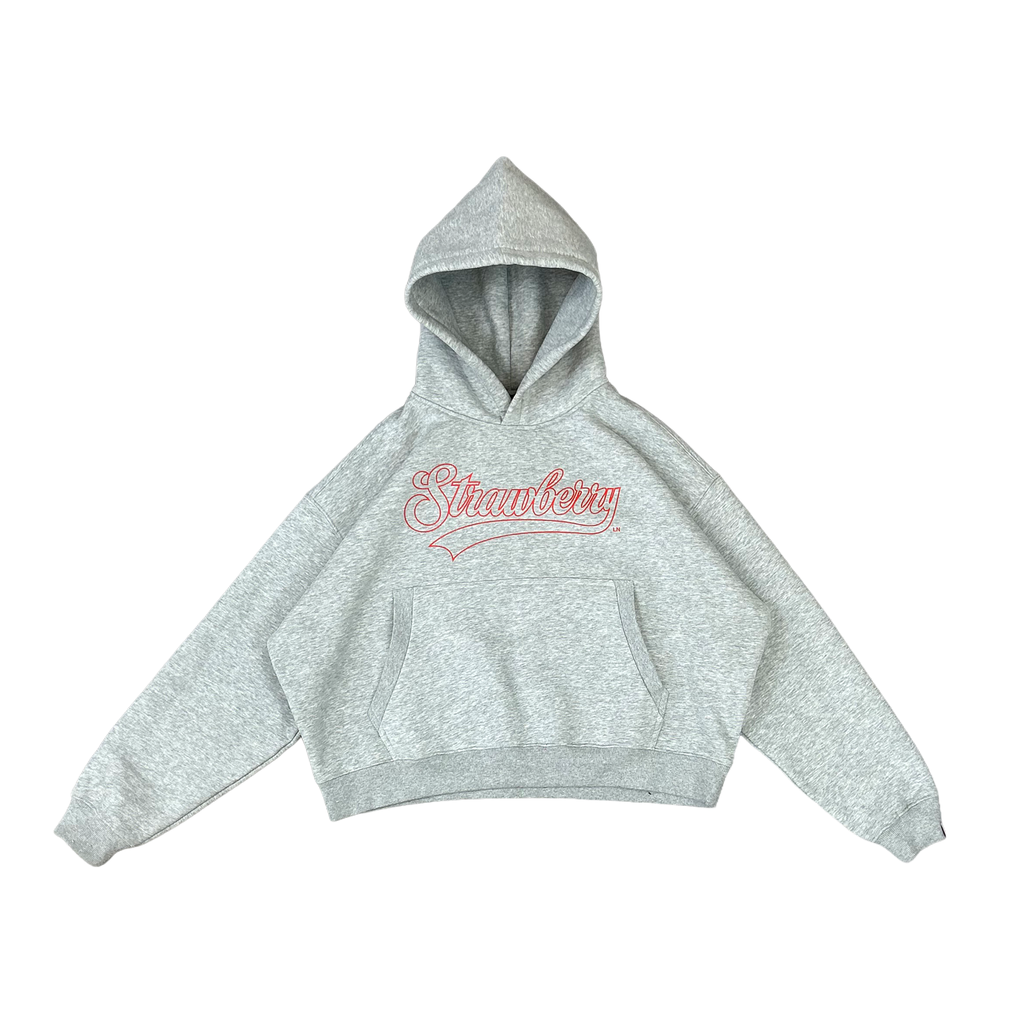 Grey - Lads Boxy Cropped Hoddie
