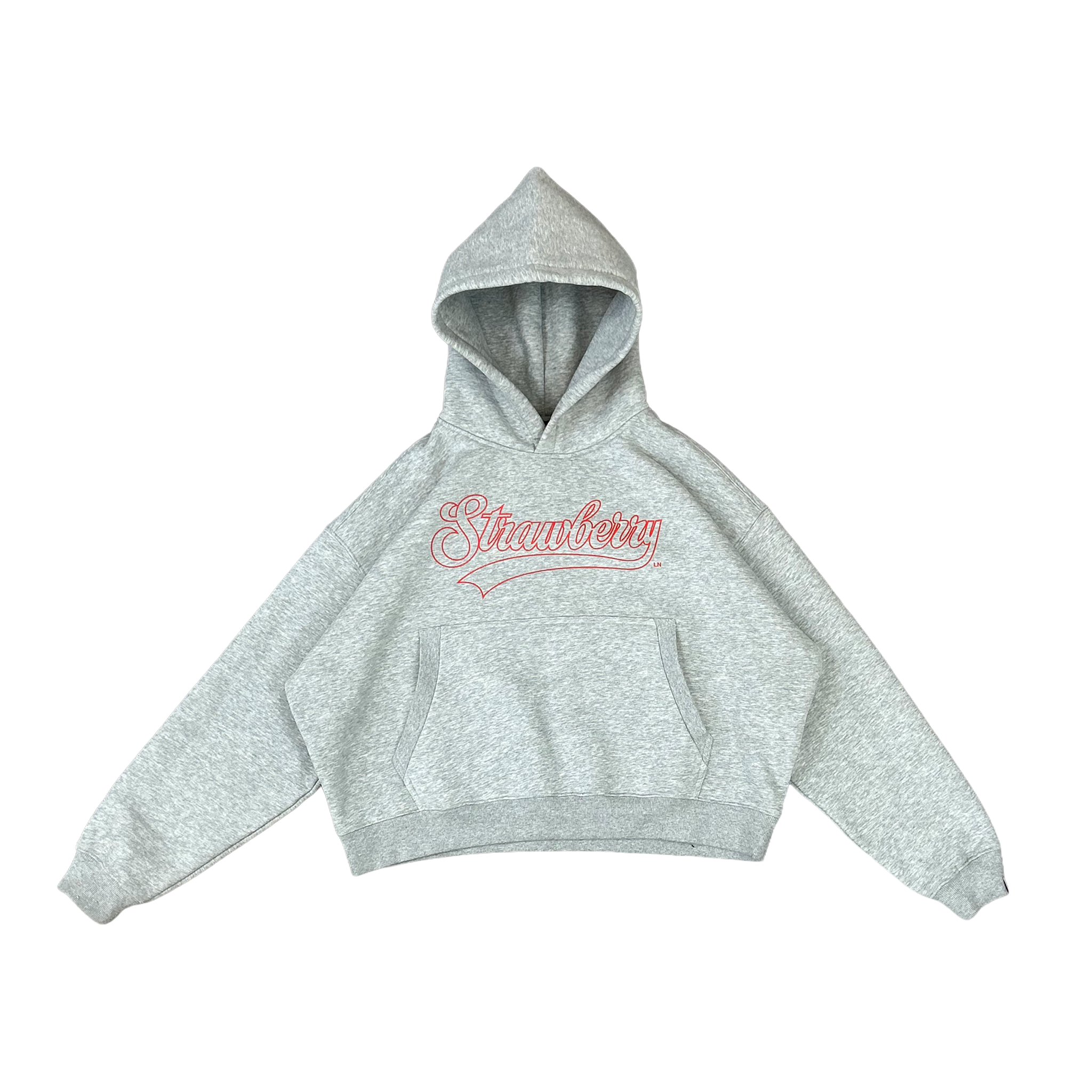 Grey - Lads Boxy Cropped Hoddie