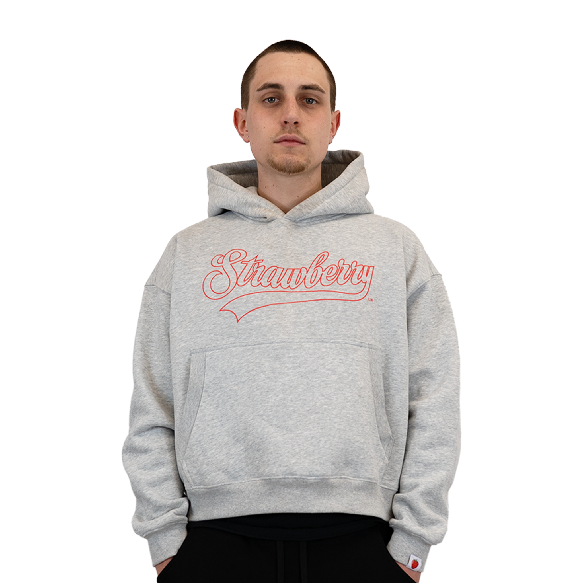 Grey - Lads Boxy Cropped Hoddie