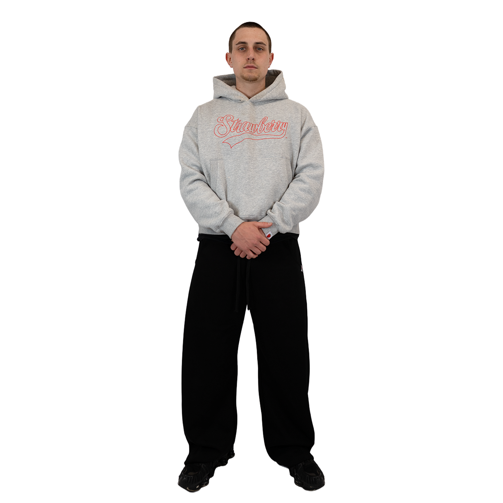 Grey - Lads Boxy Cropped Hoddie