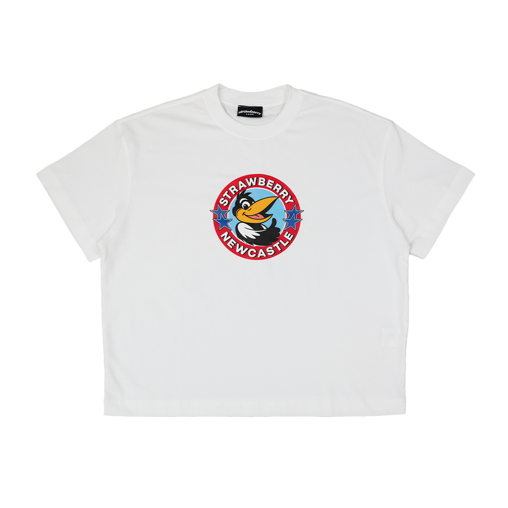 White - Lads Magpie Mascot Graphic T-Shirt