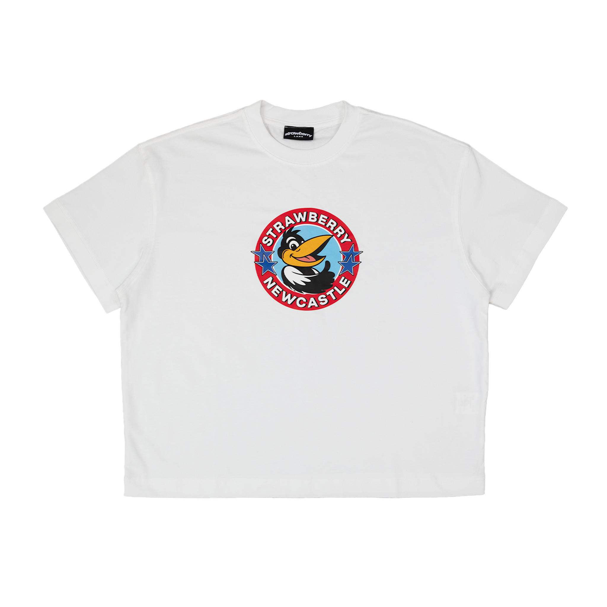 White - Lads Magpie Mascot Graphic T-Shirt