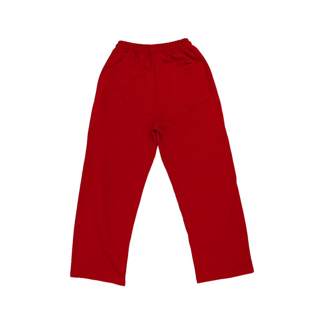 Red - Lads Reflective Striped Track Pants