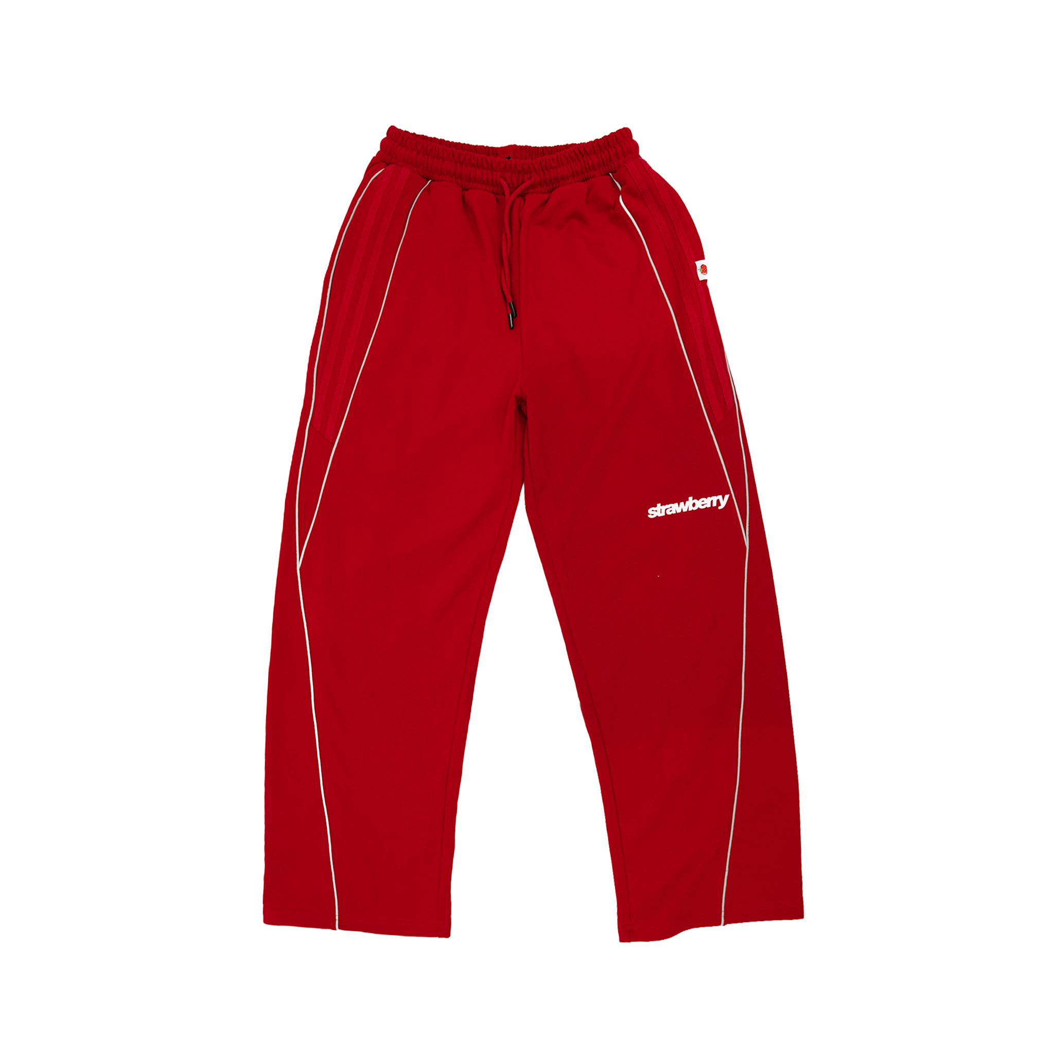 Red - Lads Reflective Striped Track Pants