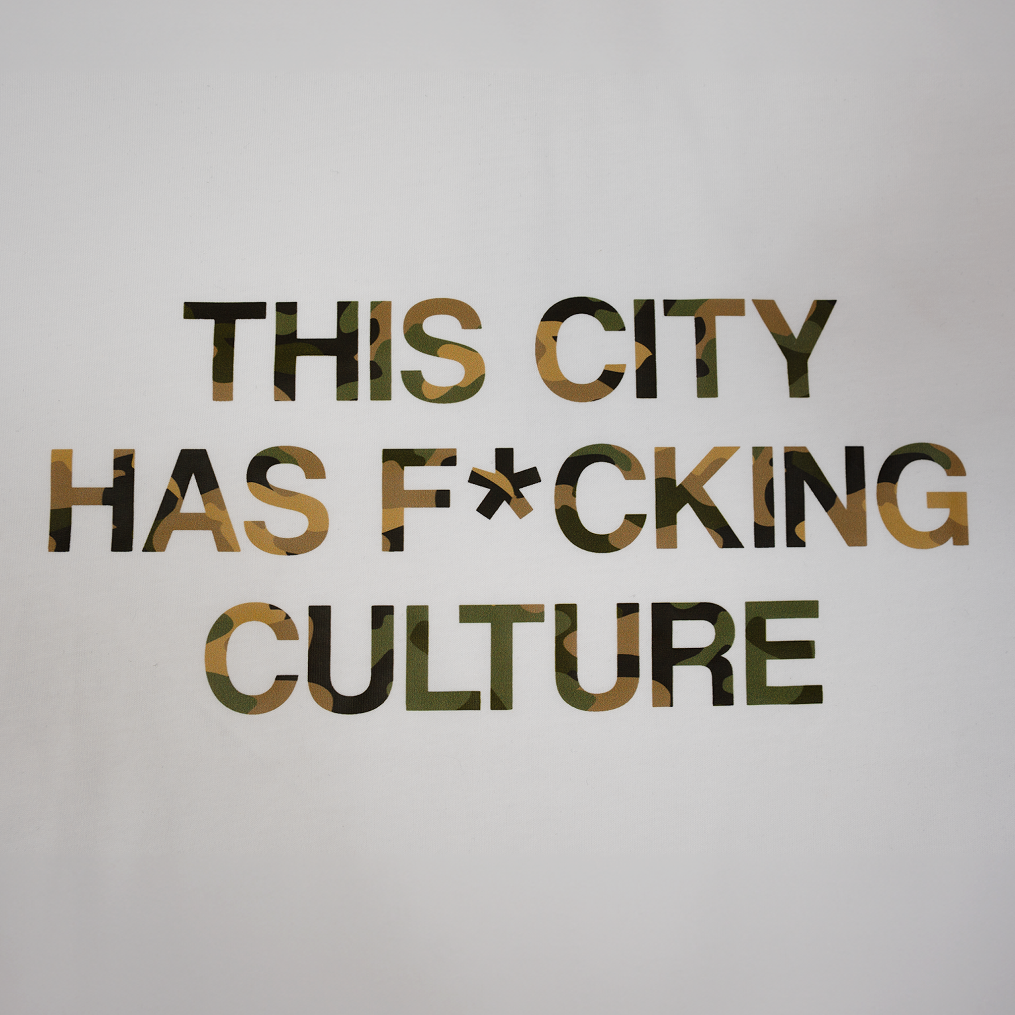 White - Lads This City Has F*cking Culture T-Shirt