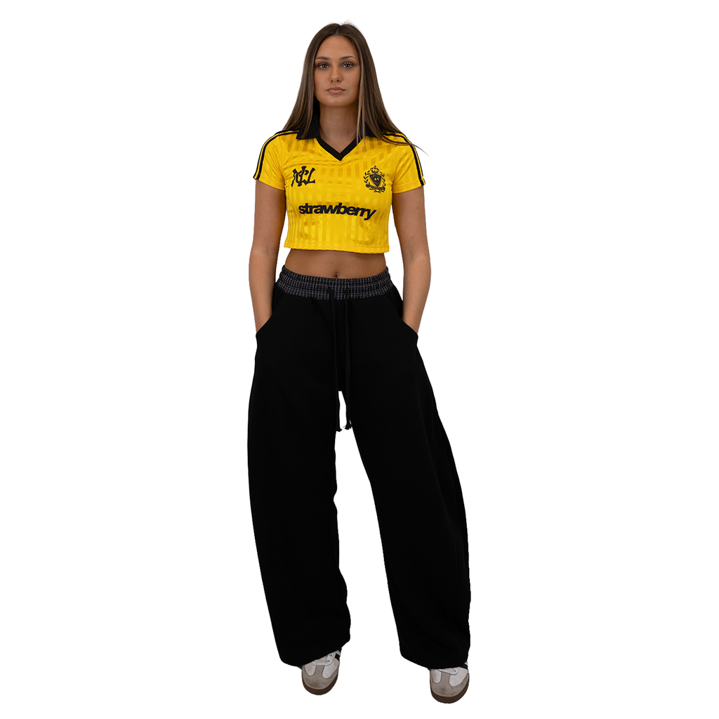 Yellow - Lasses Cropped Football Shirt
