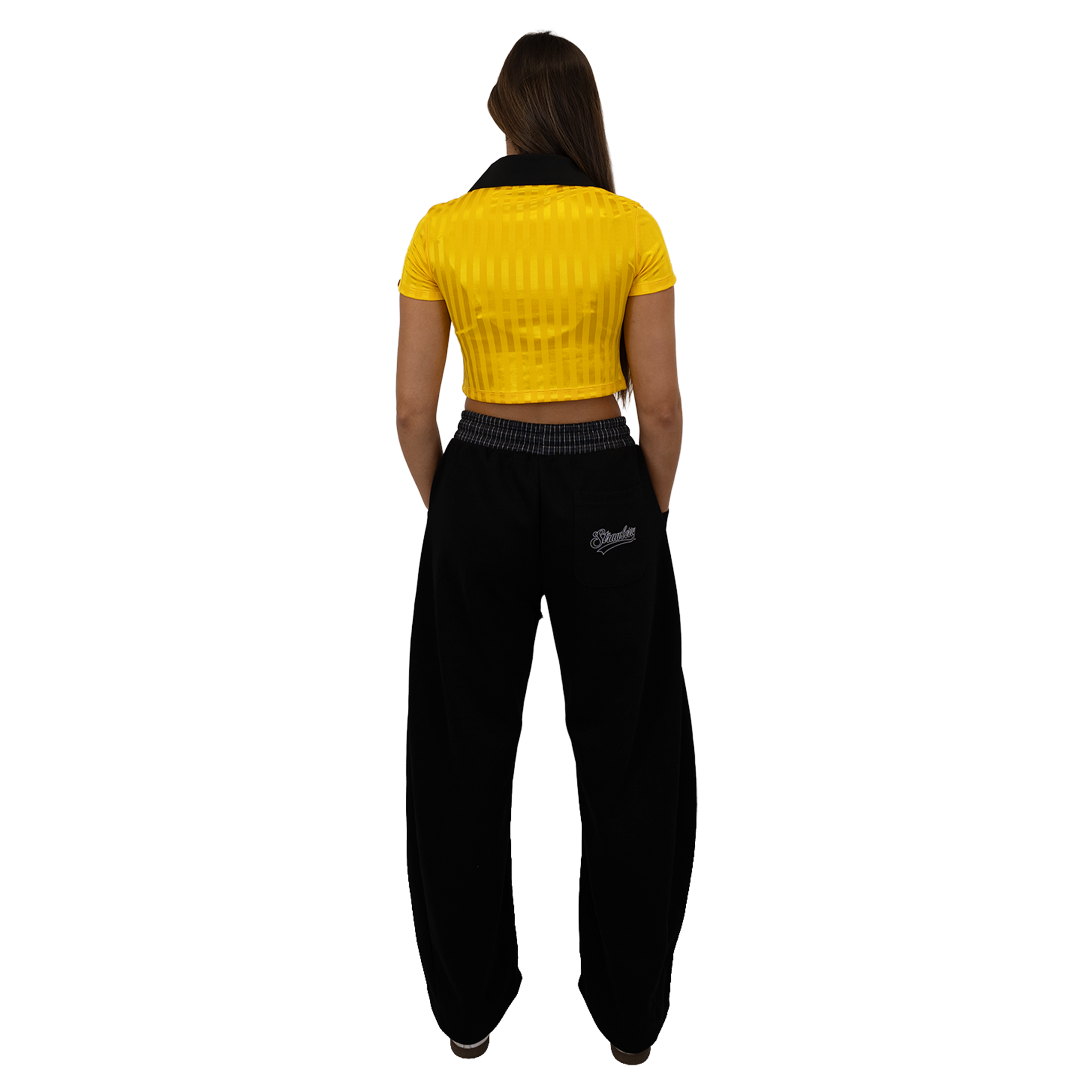 Yellow - Lasses Cropped Football Shirt
