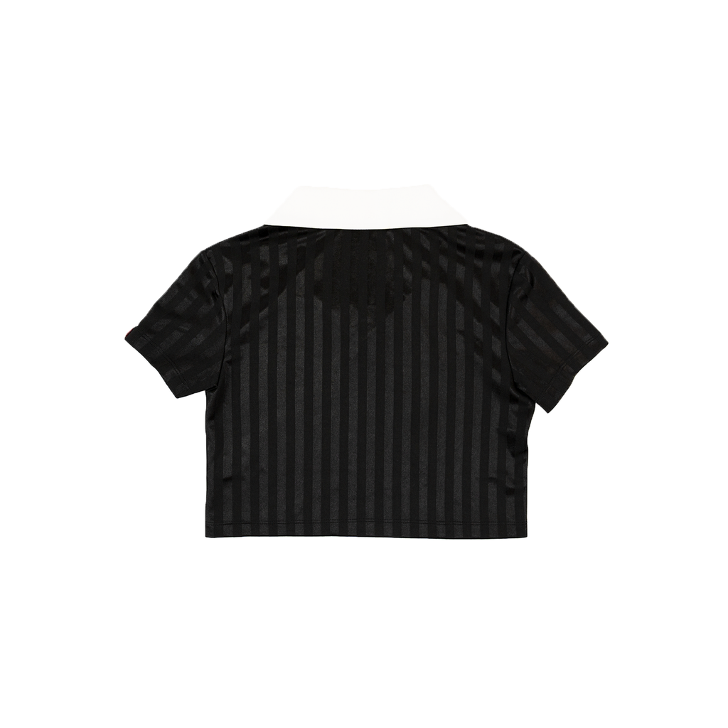 Black - Lasses Cropped Football Shirt