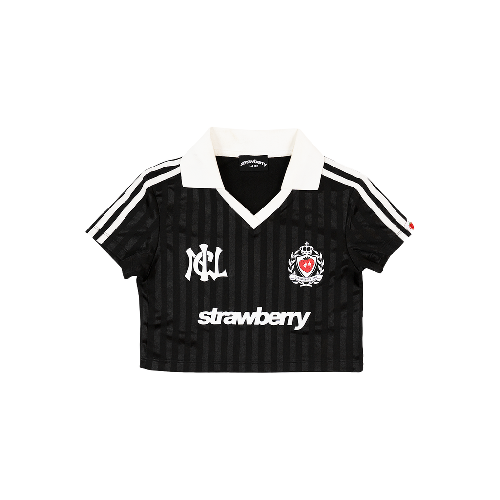 Black - Lasses Cropped Football Shirt