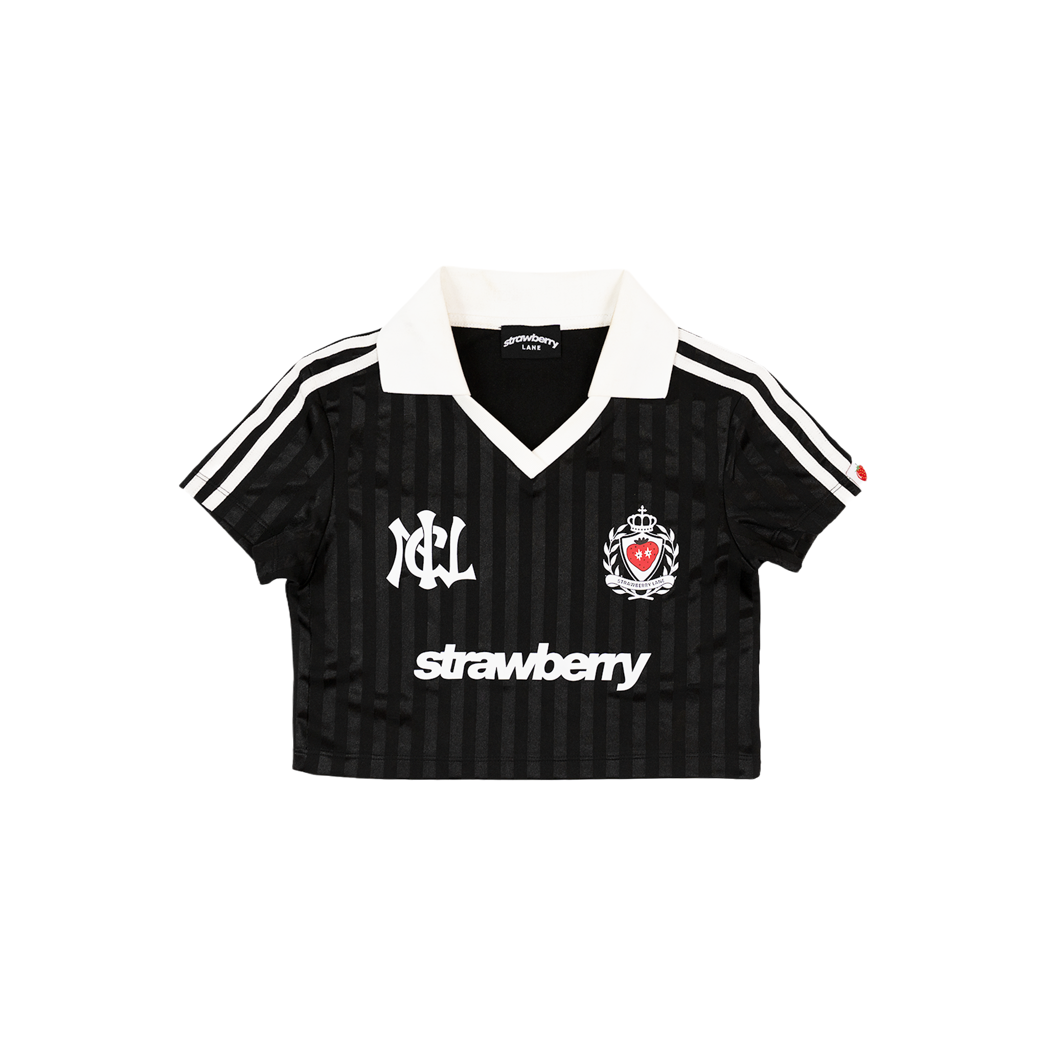 Black - Lasses Cropped Football Shirt
