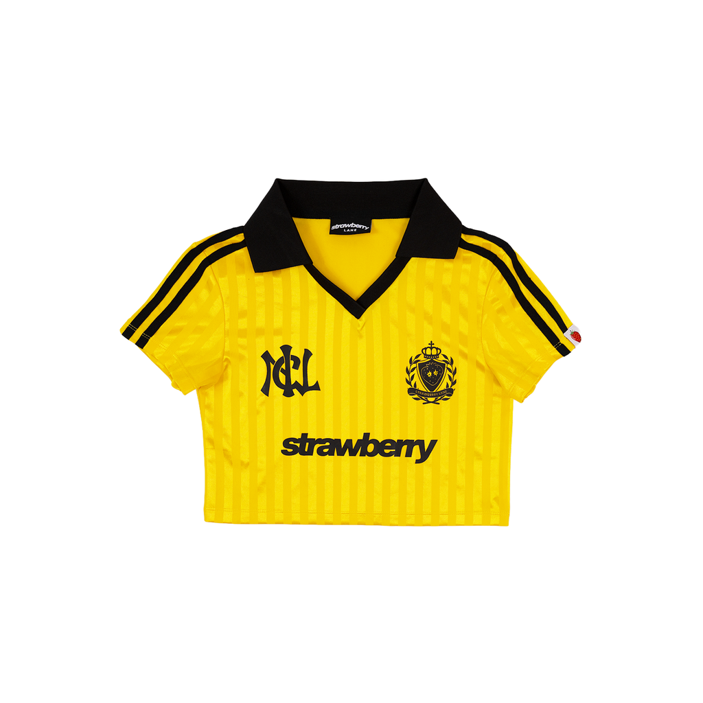 Yellow - Lasses Cropped Football Shirt